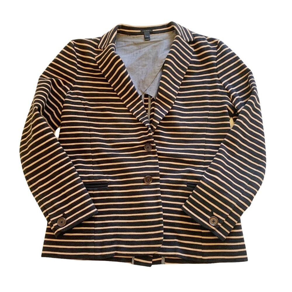 J CREW Striped Two Button Blazer S